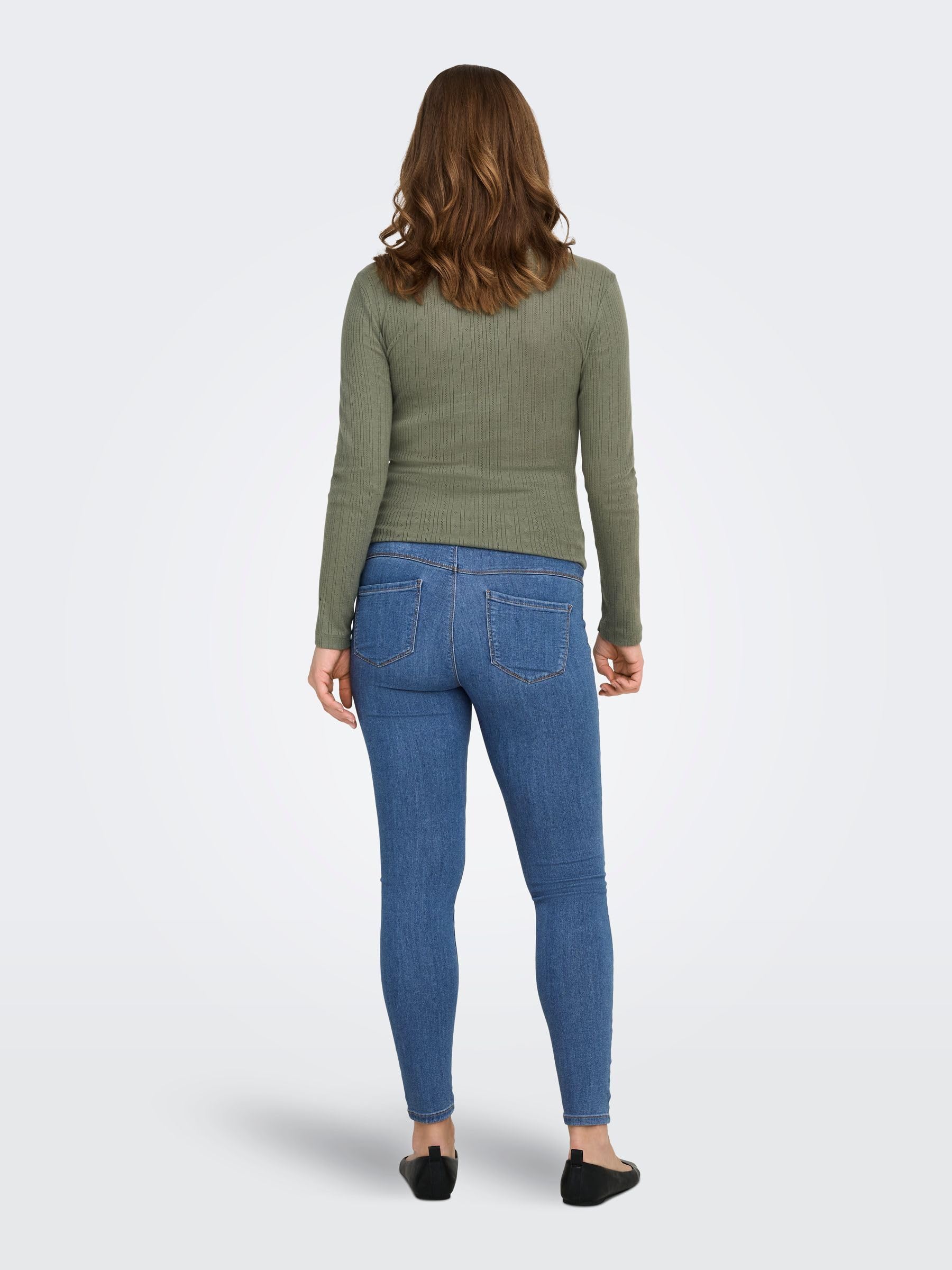 Only Olmrain Life Reg Skinny Jegging MBD Dnm - Jeans Mujer
