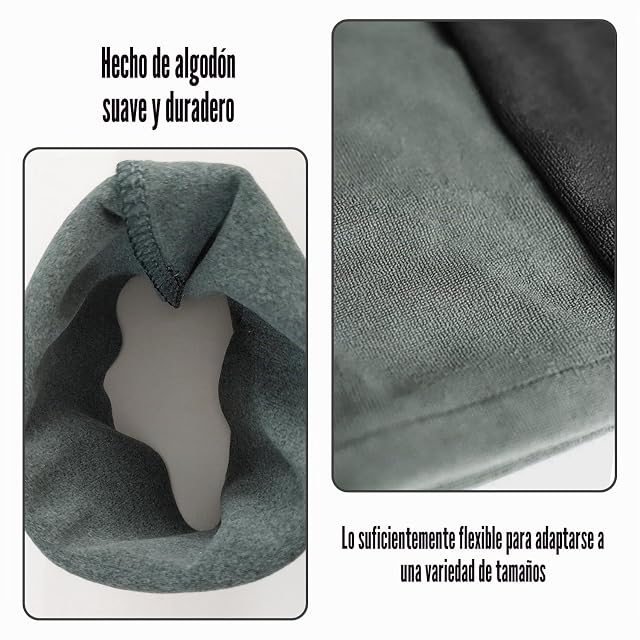 Foto 3 de 6 de NyxSeat 2 orejeras cálidas para mascotas, orejeras antiruido para perros y gatos, negro y gris, algodón