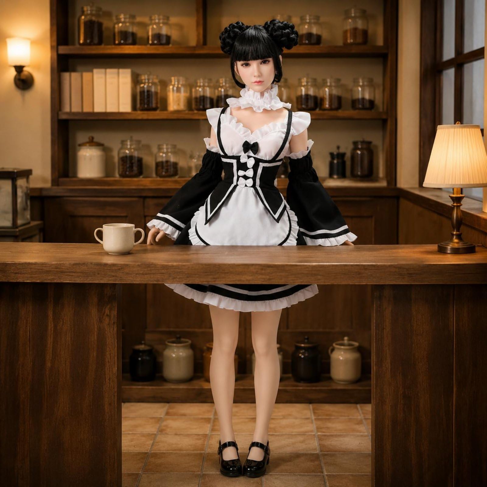 Puppenkostüm Kleid für 1/6 Figuren mit Klassischem -Stil Und Gestuften Rüschen Puppenoutfit Zubehör Passend für Sammler Puppensammlung Fotoarrangement