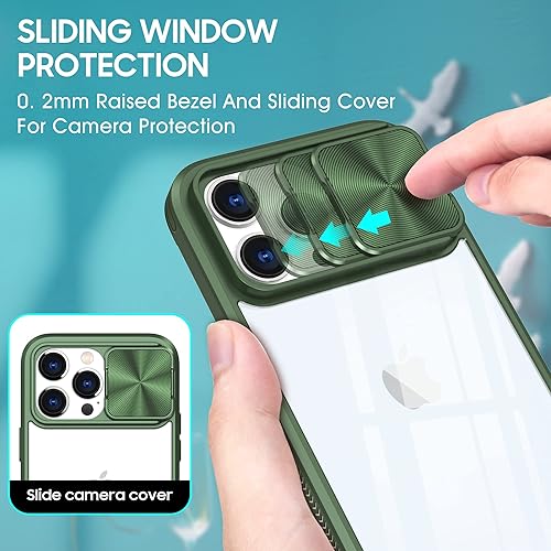 Miniatura 3 de Asuwish Funda para iPhone 15 Pro Max de 6.7 pulgadas con protector de pantalla, protección completa, delgada, transparente, accesorios para celda de