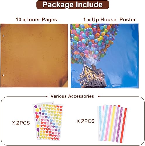 Miniatura 6 de Páginas interiores de 11,5 x 11,5 pulgadas para el libro de aventuras, páginas rellenas para álbum de fotos de álbum de recortes DIY, 10 hojas20