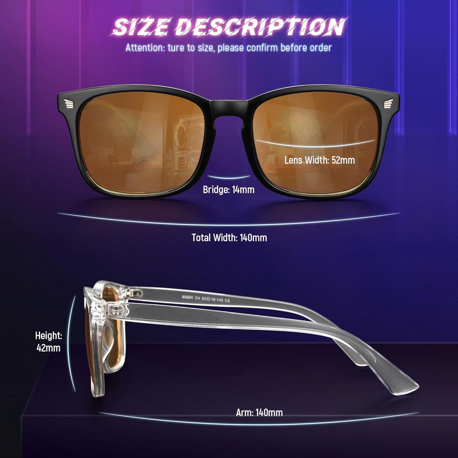 livho High Tech Blue Light Glasses - Advanced Blue Light Blocking Computer Glasses - Screen Fatigue & UV Protection - Image 2