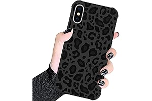 KANGHAR Case Compatible with iPhone X/XS,Cheetah Design Case, Leopard Skin Pattern Shockproof...