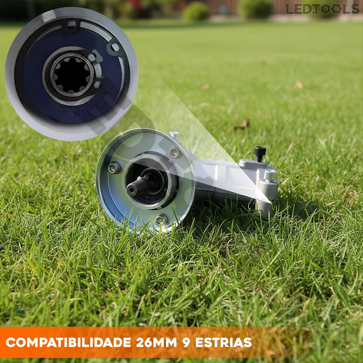 Caixa Transmissão Ponteira Para Roçadeiras de 26mm 9 Estrias Todas as  Marcas Durável | Amazon.com.br