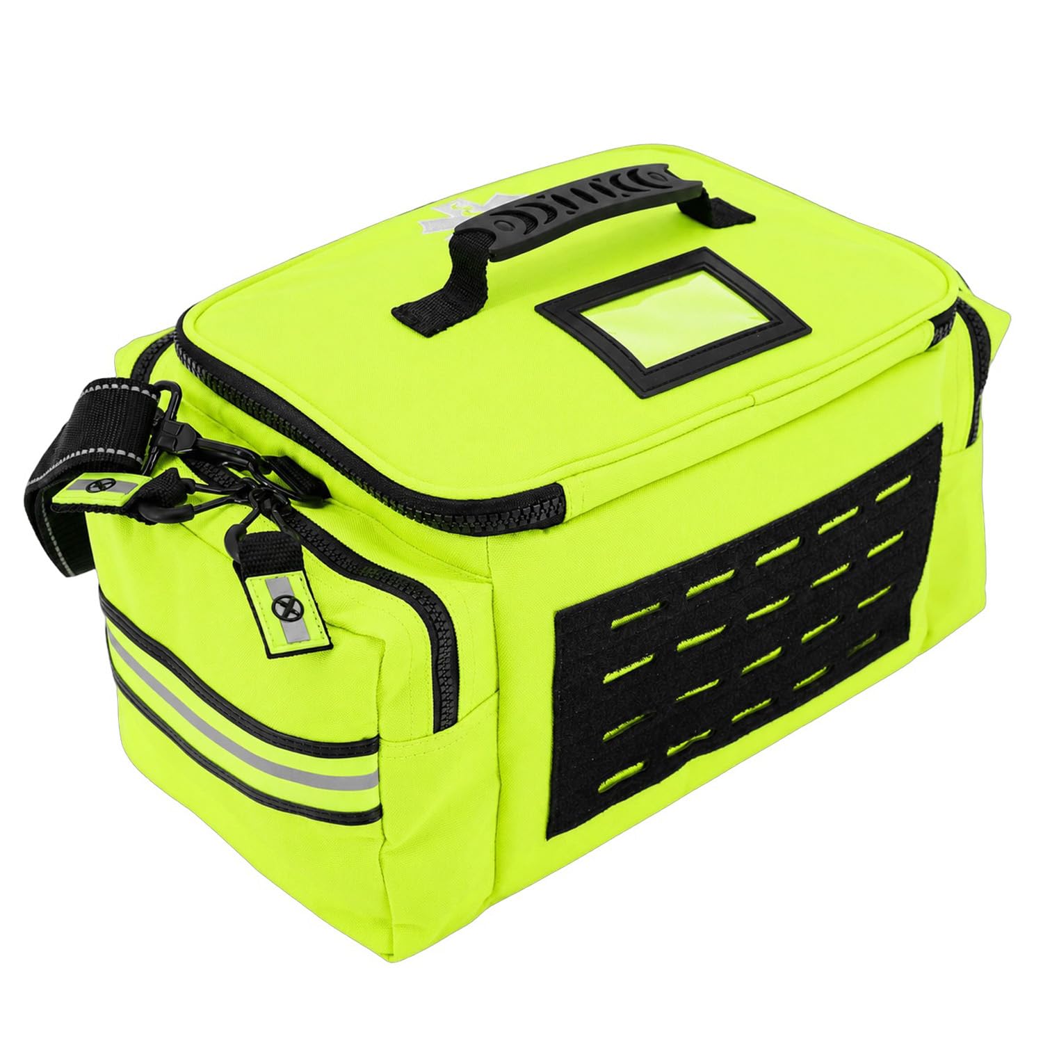 Lightning X - Bolsa EMT mediana de primeros auxilios | LXMB25 | con correa reflectante para el hombro y compartimentos con cremallera para primeros auxilios + suministros de trauma, amarillo