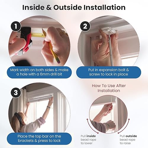 Miniatura 9 de Ultra anchas de 64, 56, 48, 40, 32, 24, 16 pulgadas, persianas enrollables de privacidad unidireccional, color azul, cortina de sombra de espejo