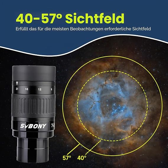 svbony sv135 telescopic eyepiece zoom 1.25 inch 7-21 mm zoom eyepiece with fmc green film telescopic accessories planetary eyepiece beginners for planet moon astronomical observation