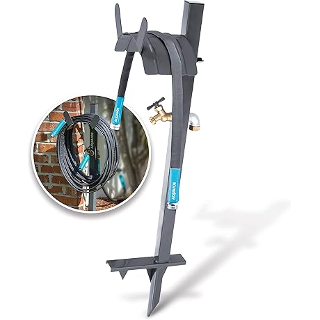 Aqua Joe Garden Hose Stand with Spigot Extender