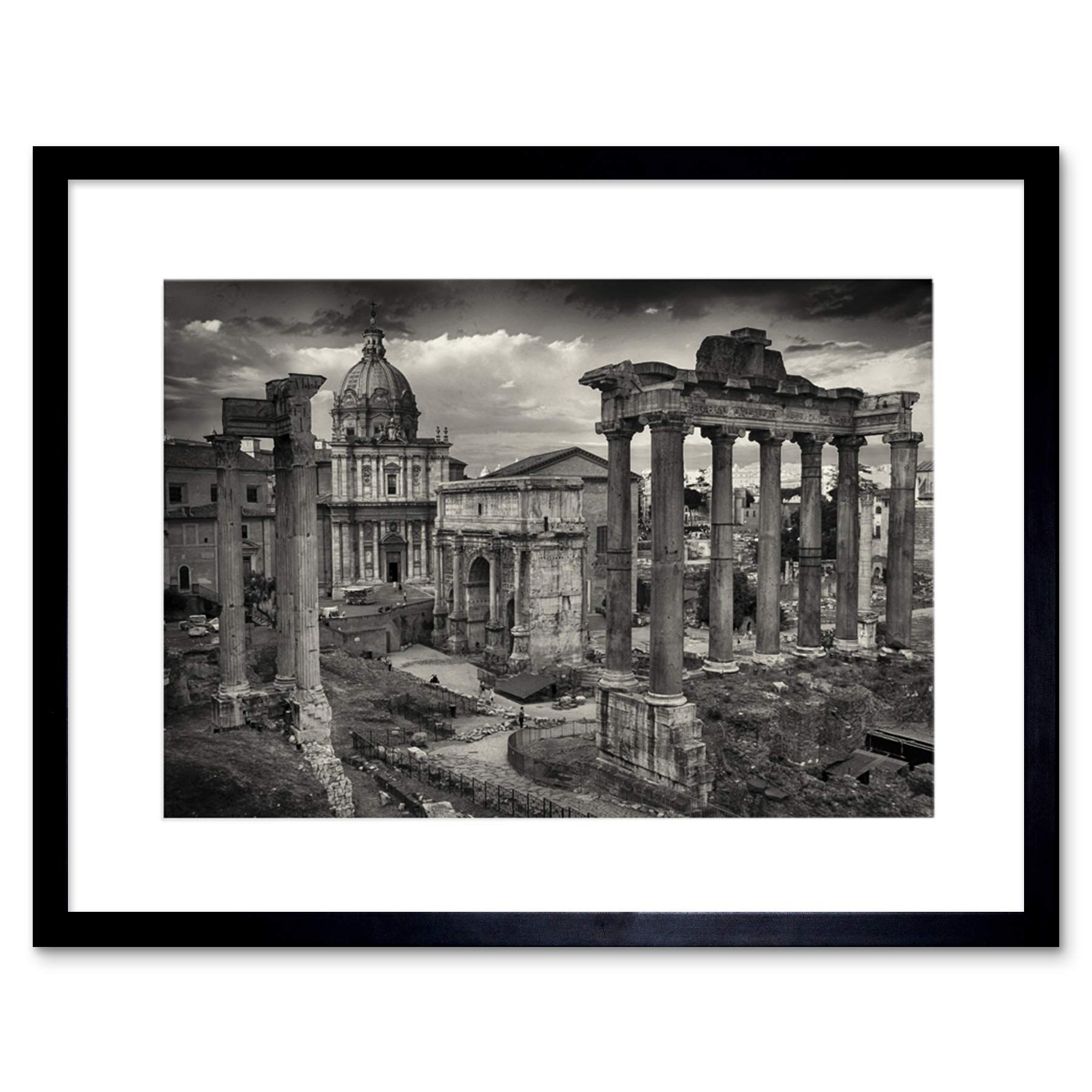 Wee Blue Coo Photo Cityscape Rome Italy Roman Forum Ruins Framed Wall Art Print