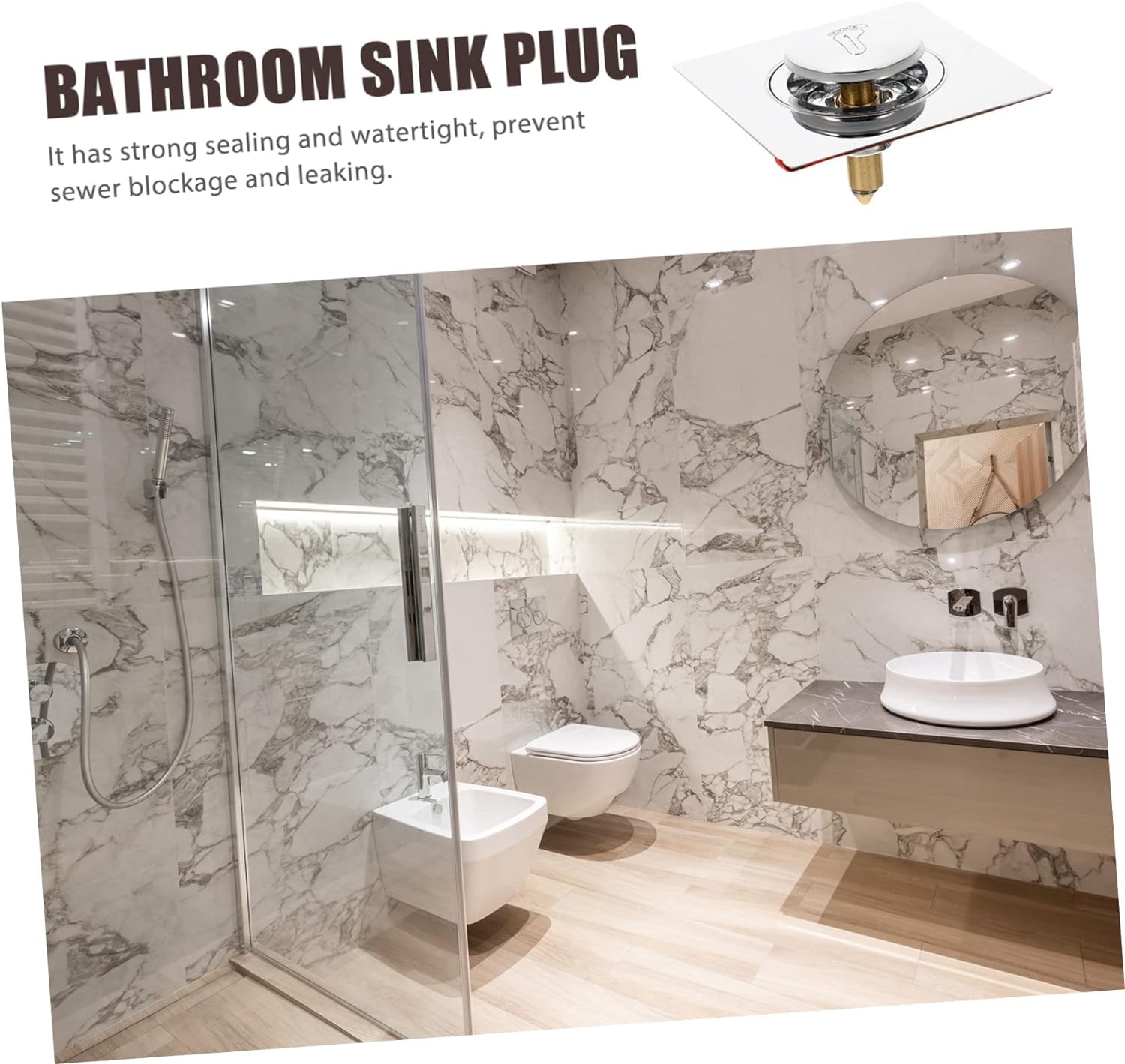 Tapón de filtro de baño, presione el núcleo de resorte, tapón de pelo for desagüe de ducha, bañera, colador de acero inoxidable, tapón de desagüe for fregadero, tapones for bañera, fregadero de acero