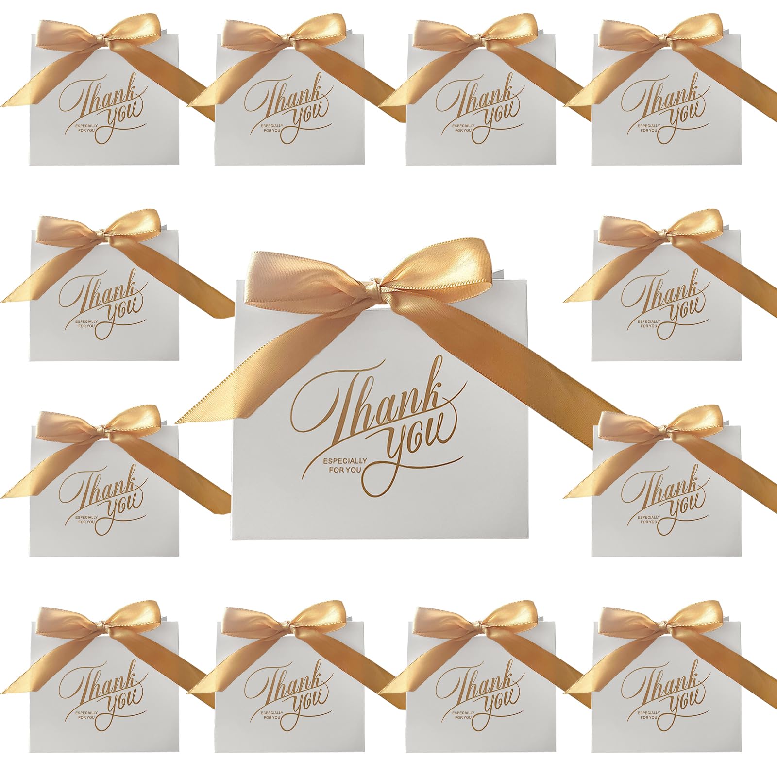 Scatole Regalo Caramella Carta con Nastro, 50 Pcs, Bomboniera