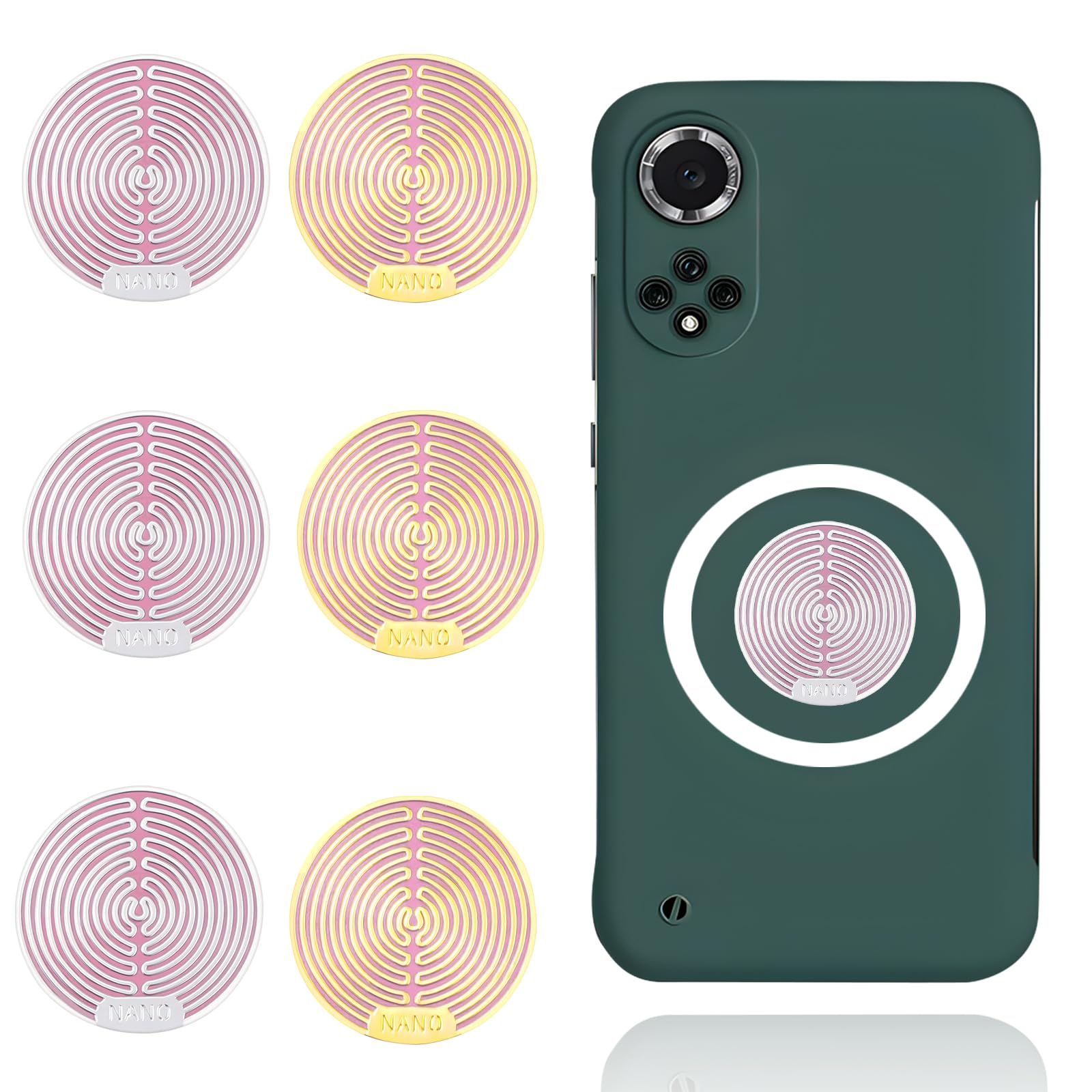 Radiation Protection Mobile Phone Sticker Pack of 6 EMF Protection Shielding Radiation EMF Blocker Sticker for Phone Laptop Tablet Computer and All Electronic Devices