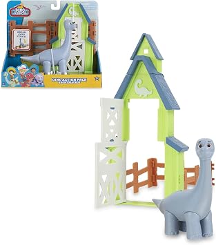 Giochi Preziosi Dino Ranch Triceratops Playset Action with Dinosaur, the Dinosaur is articulated and stands approximately 10 cm tall, as seen on TV, for children aged 3 and up