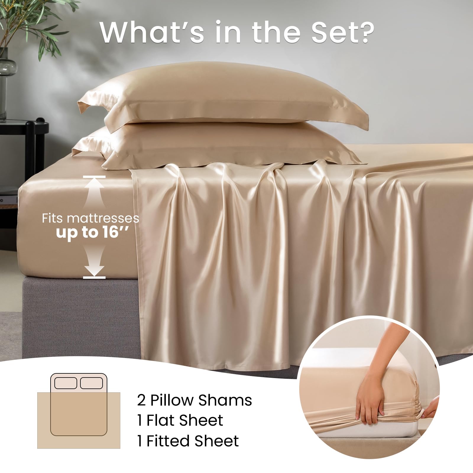 Amazon.com: THXSILK 100% Mulberry Silk Sheet Set, 7A+ Silk Sheet Amazon.com: THXSILK 100% Mulberry Silk Sheet Set, 7A+ Silk Sheet