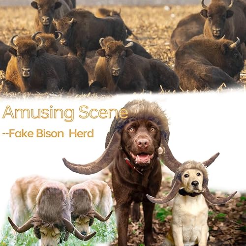 Miniatura 2 de Peluca de cuerno de toro para disfraz de perro de mascota, disfraz de tocado de ganado, demonio de buey para fiesta de Acción de Gracias y Navidad