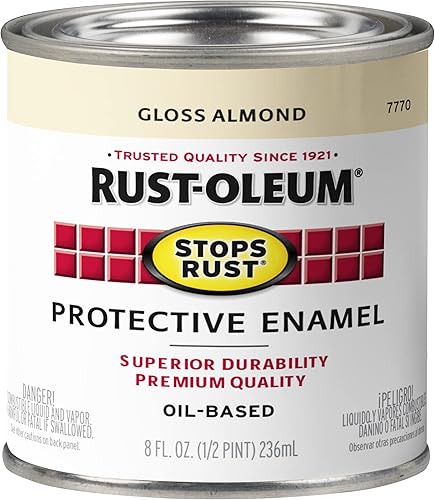 Vista 24 de Rust-Oleum 7792502 Stops Rust Pintura con Brocha, Cuarto de Galón, Blanco Brillante, (Paquete de 1)
