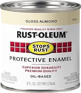 Rust-Oleum 7770730 Stops Rust Brush On Paint, Half Pint, Gloss Almond