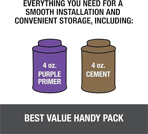 Miniatura 9 de Oatey 30246 - Paquete práctico de cemento regular de PVC y imprimación púrpura NSF de 4 onzas