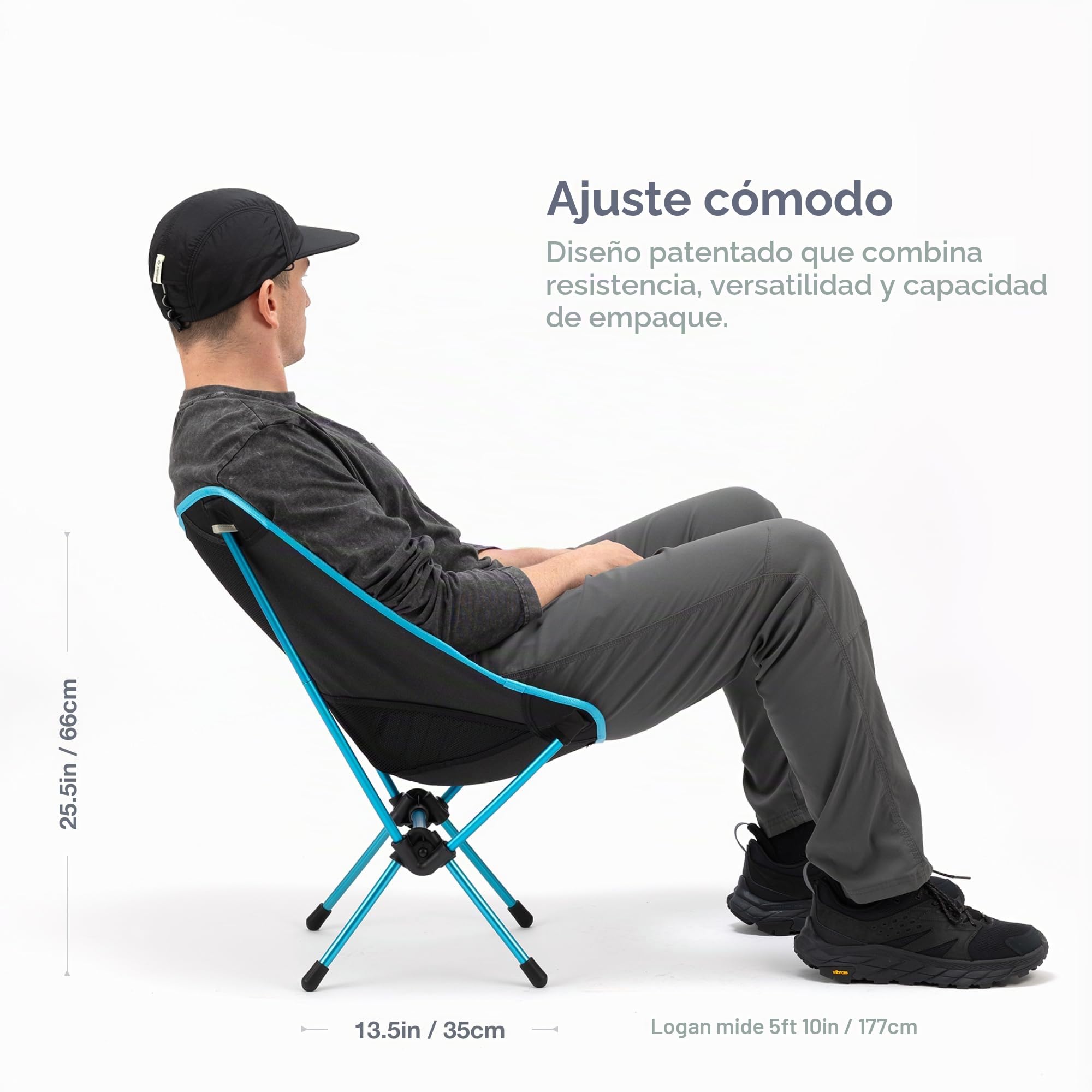 Helinox Silla de Camping Chair One Original, Ligera, compacta, Plegable, Color marrón Coyote