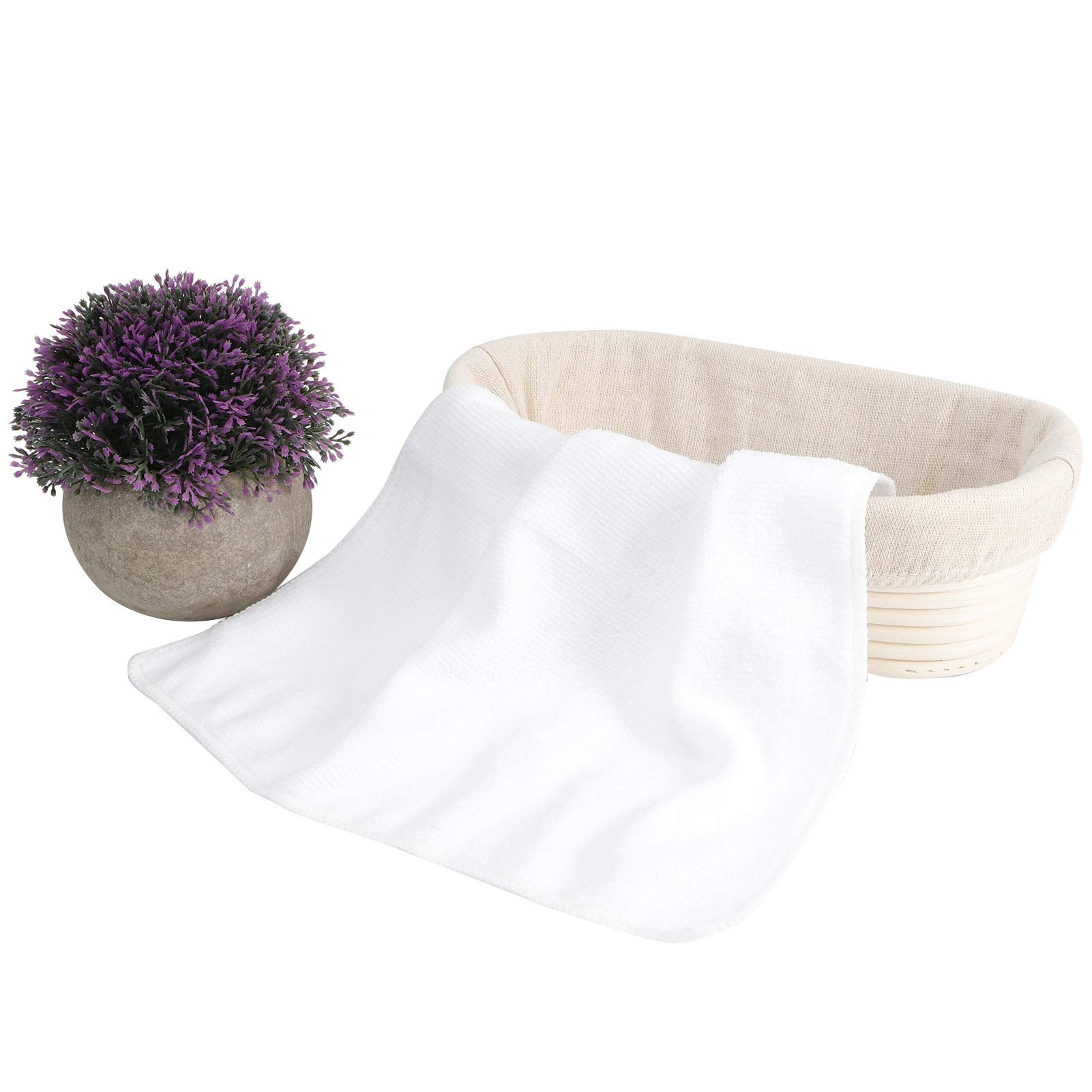 Cyrank 10Pcs Microfiber Gym Towels, Sweat Towel Fitness Exercise Towels Yoga Towel Workout Towels for Sweat Fast Drying Absorbent Gym Towels White Sport Towel Square for Men Women 11.8 x 11.8in