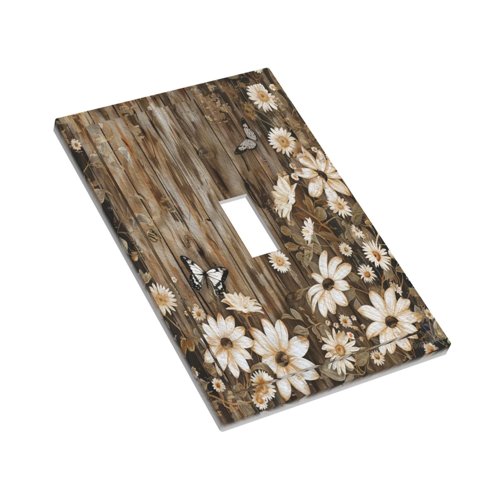 Rustic Wood Butterfly Wall Plate - Farmhouse Decor -3