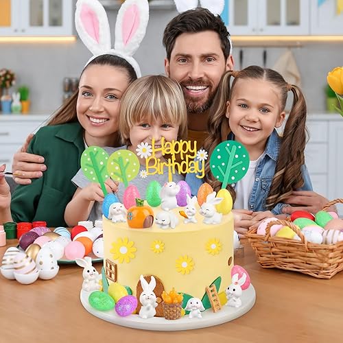 Miniatura 275 de Hooqict 26 piezas de decoraciones de pasteles de los años 80 y 90, decoraciones retro de los años 80 de hip hop con bolas de purpurina para cupcakes