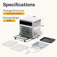 Vista 7 de VIVOHOME Combo de Horno Tostador y Freidora de Aire de 21 Qt, Horno de Convección de Encimera 8 en 1 con Rotisserie y Deshidratador, Horno Freidora