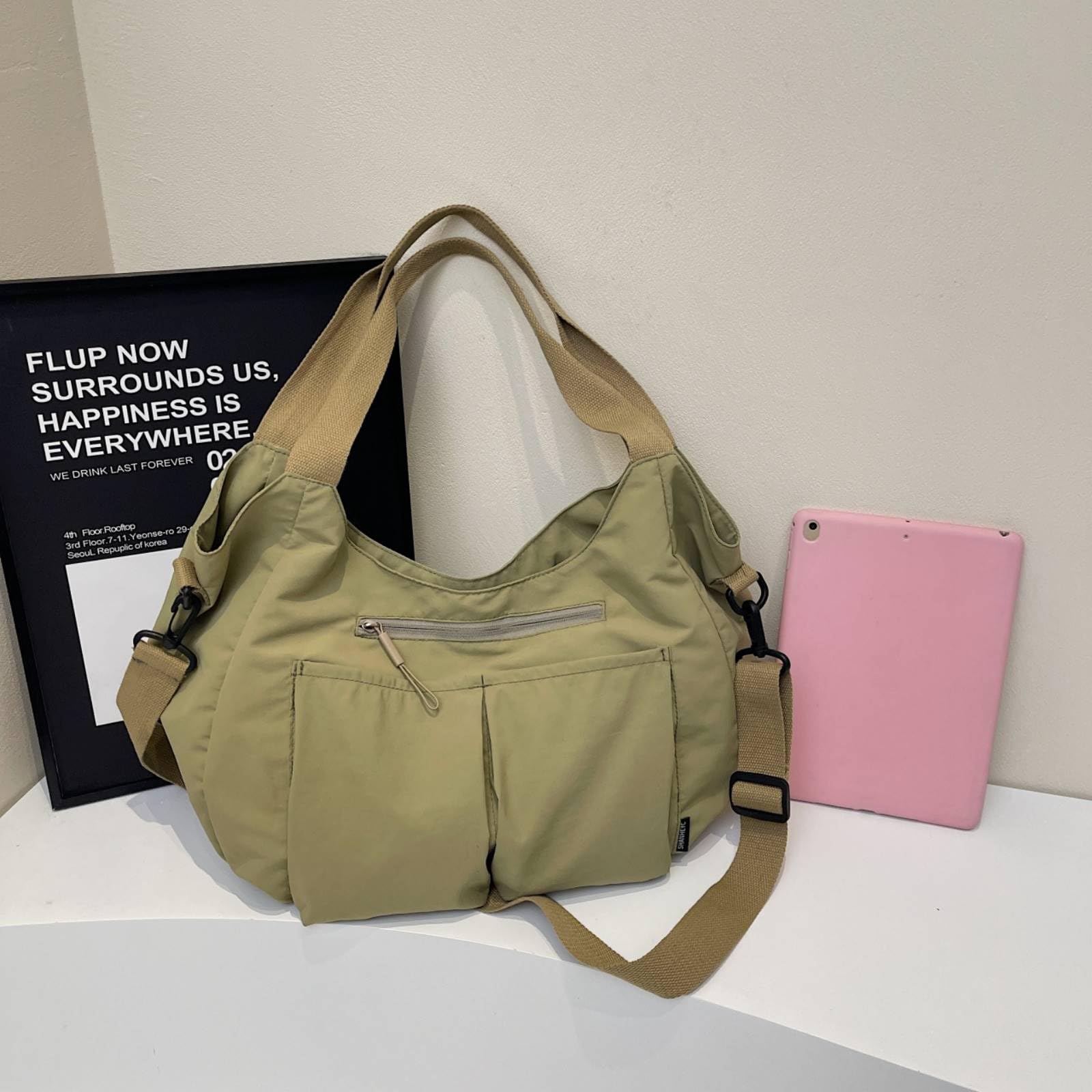 Borse da Donna Borsa A Spalla Impermeabile in Nylon di Grande capacità Hobo Casual
