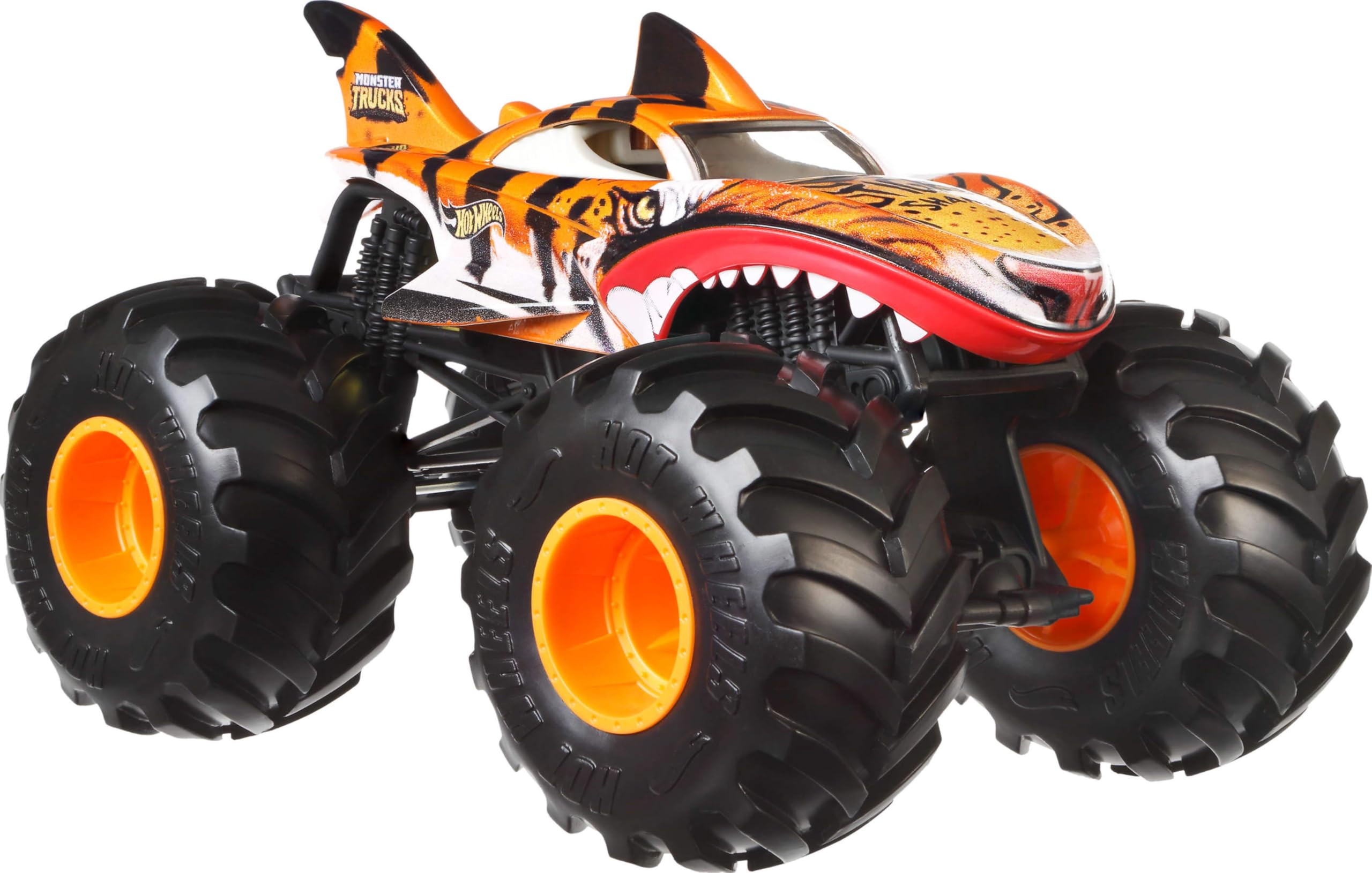 Hot Wheels Monster Trucks, Oversized Monster Truck, 1:24 Scale Die-Cast Toy Truck with Giant Wheels and Cool Designs, JDR02