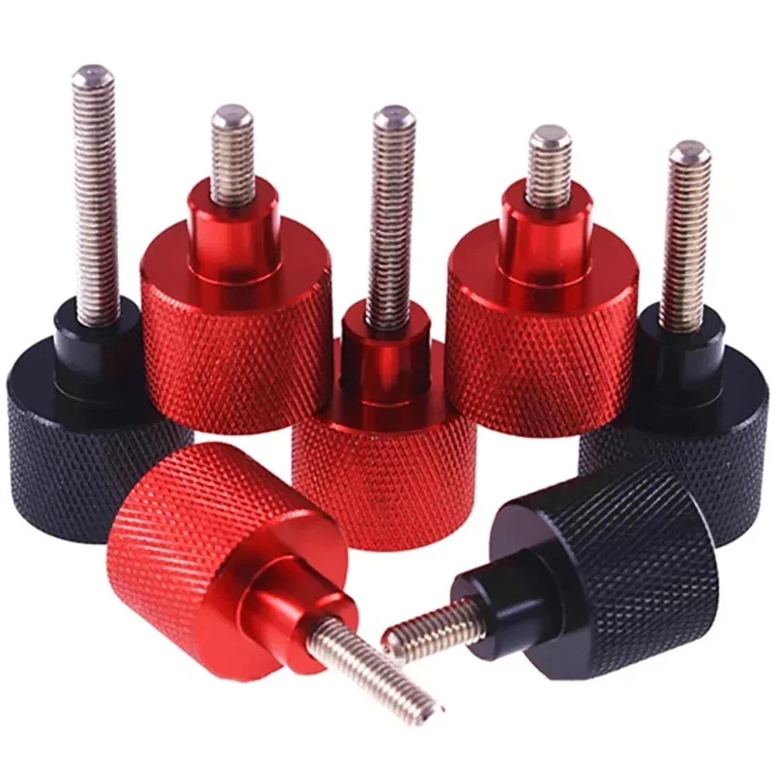 Tornillos Moleteados Tornillos moleteados UNC 1/4-20 * 6mm~60mm, pomo de aluminio con rosca acero inoxidable para máquinas(Black,5PCS_1I4-20X50MM)