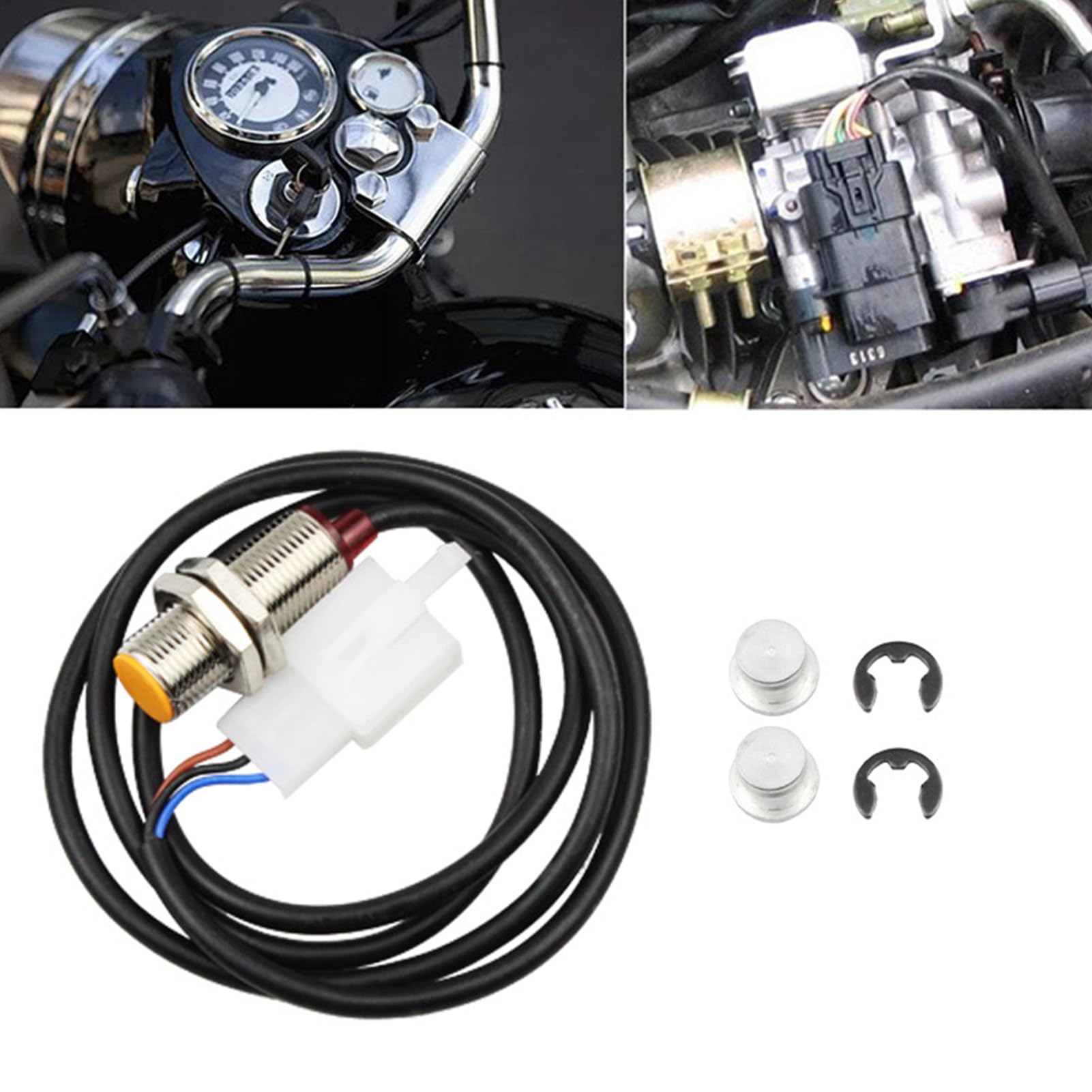 Cable de sensor de velocidad para odómetro digital, cable de sensor de odómetro | Cable magnético de sensor de velocidad para motocicletas | Cable sensor modificado para motocicletas de gel
