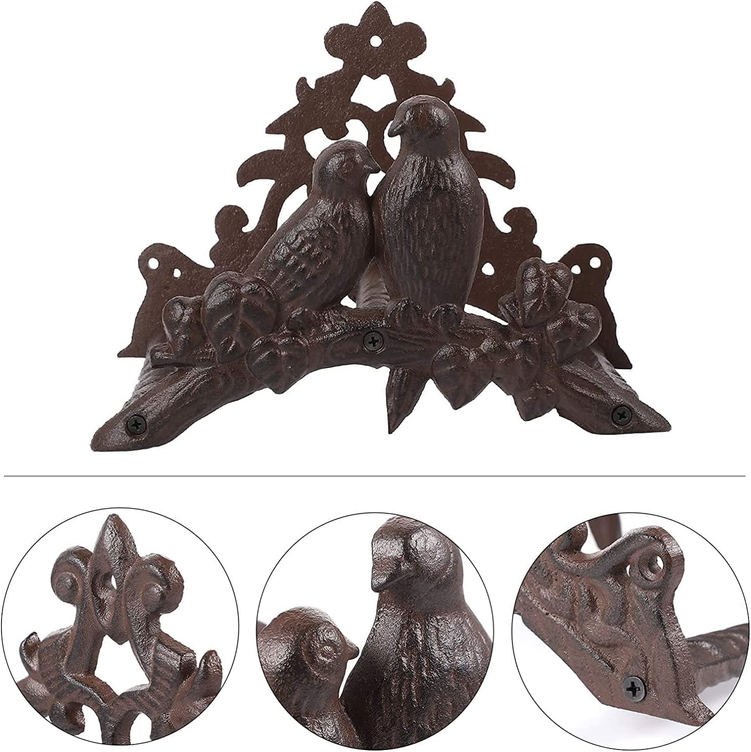 Soporte de Manguera de jardín Soportes de Manguera de Montaje en Pared de Hierro Fundido Carrete de Manguera montado en la Pared Soporte de Manguera Decorativo for Patio Exterior