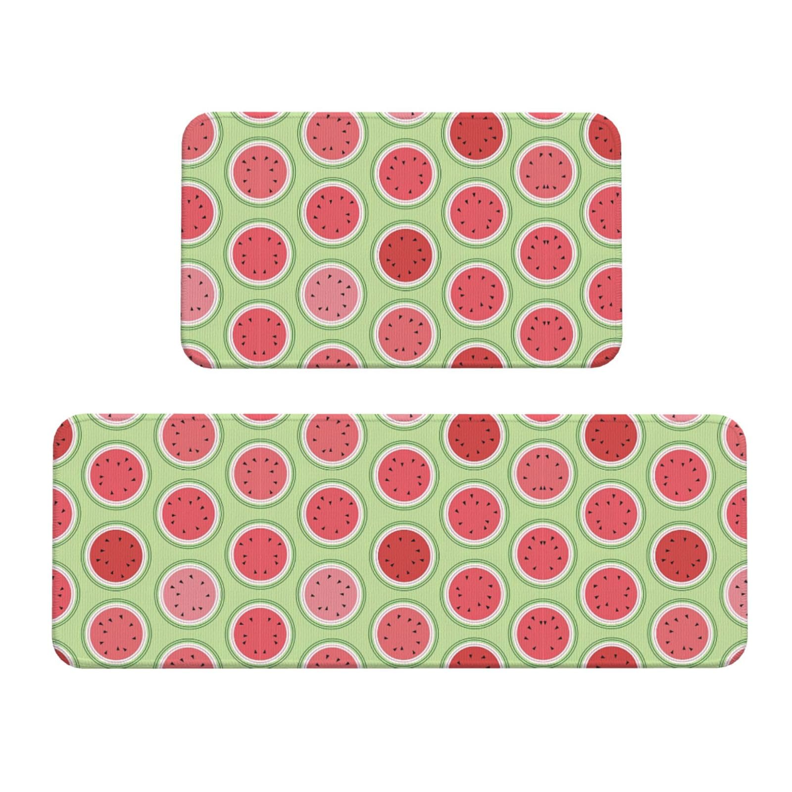Tapis de sol cuisine vert motif pastèque de qualité supérieure pour décoration élégante