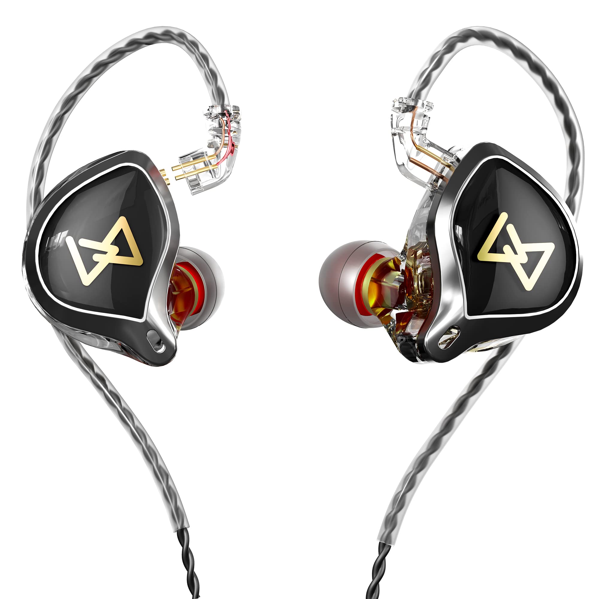 BACKWIN B5 Noise Cancelling In-Ear Headphones, Noise Cancelling Stereo Earphones with 1DD+1BA Driver Microphone, with Cable, 3.5 mm Jack, Suitable for Galaxy, Sony, Huawei, MP3 Players etc