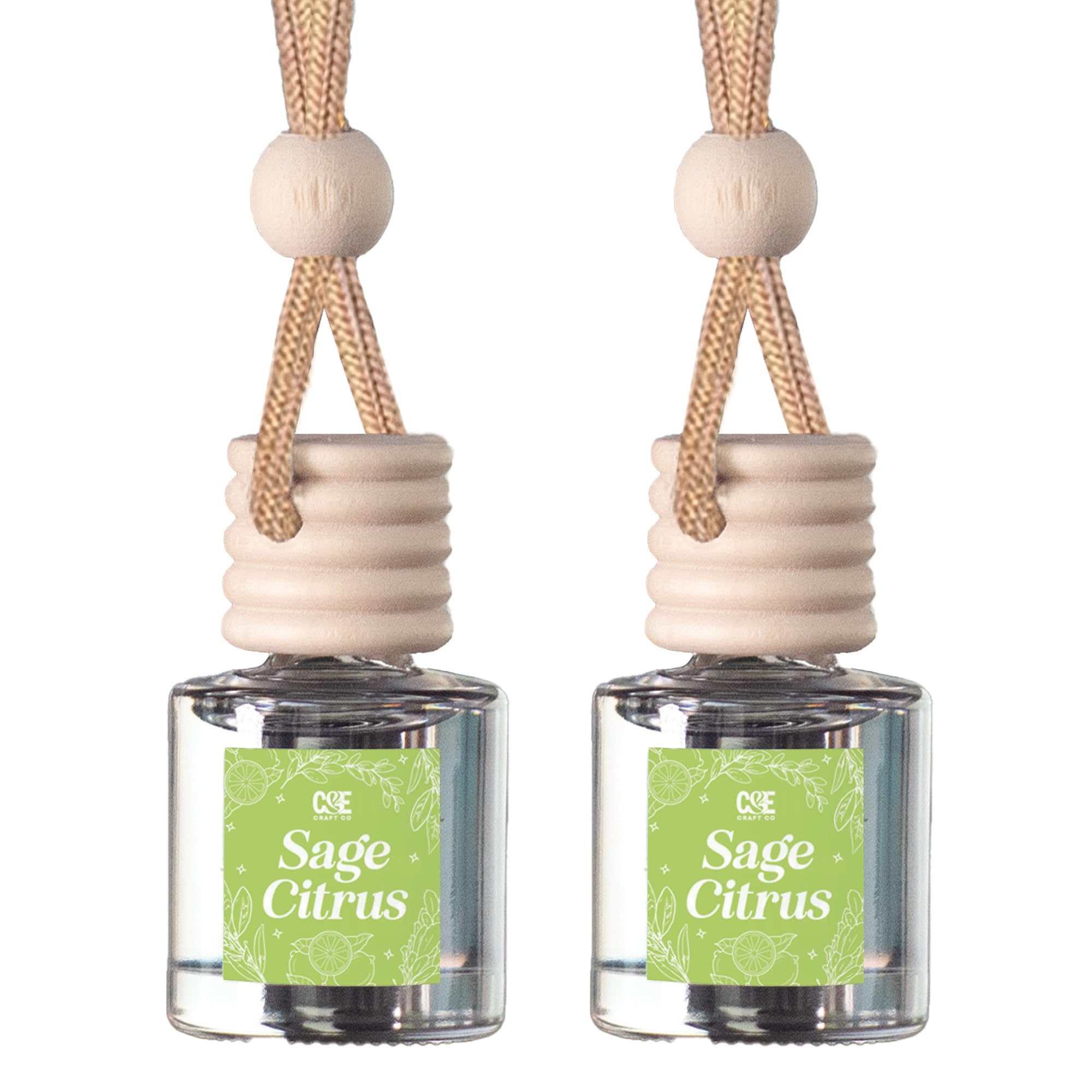 CANDECraftCo 2 Pack Hanging Car Air Freshener Diffuser for Essential Oils