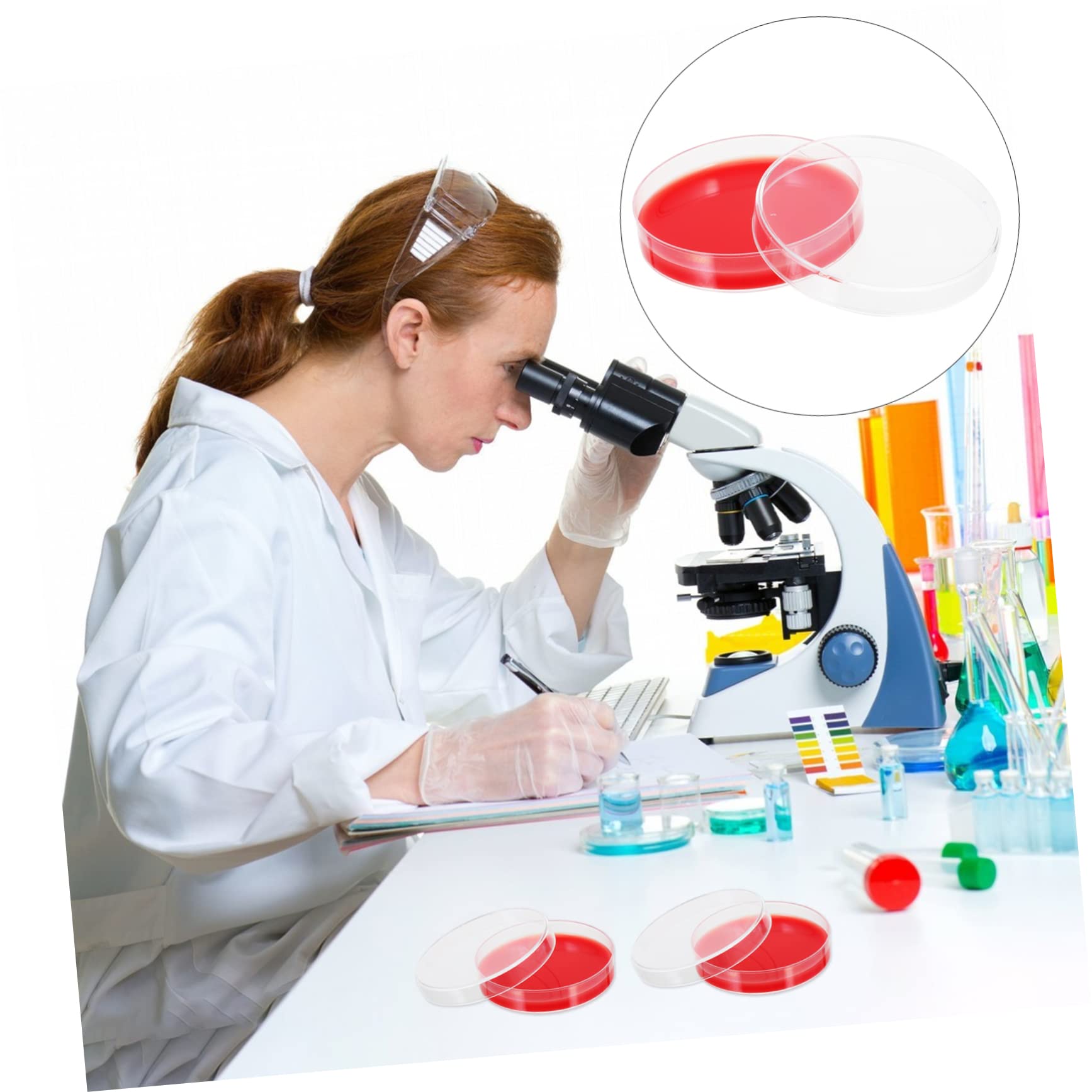ULTECHNOVO 20pièces Plaques De Pétri Agar De Milieu De Culture Pour Laboratoire Résistantes Aux Chocs Et Faciles à Utiliser Idéales Pour Institutions Médicales Et Scientifiques