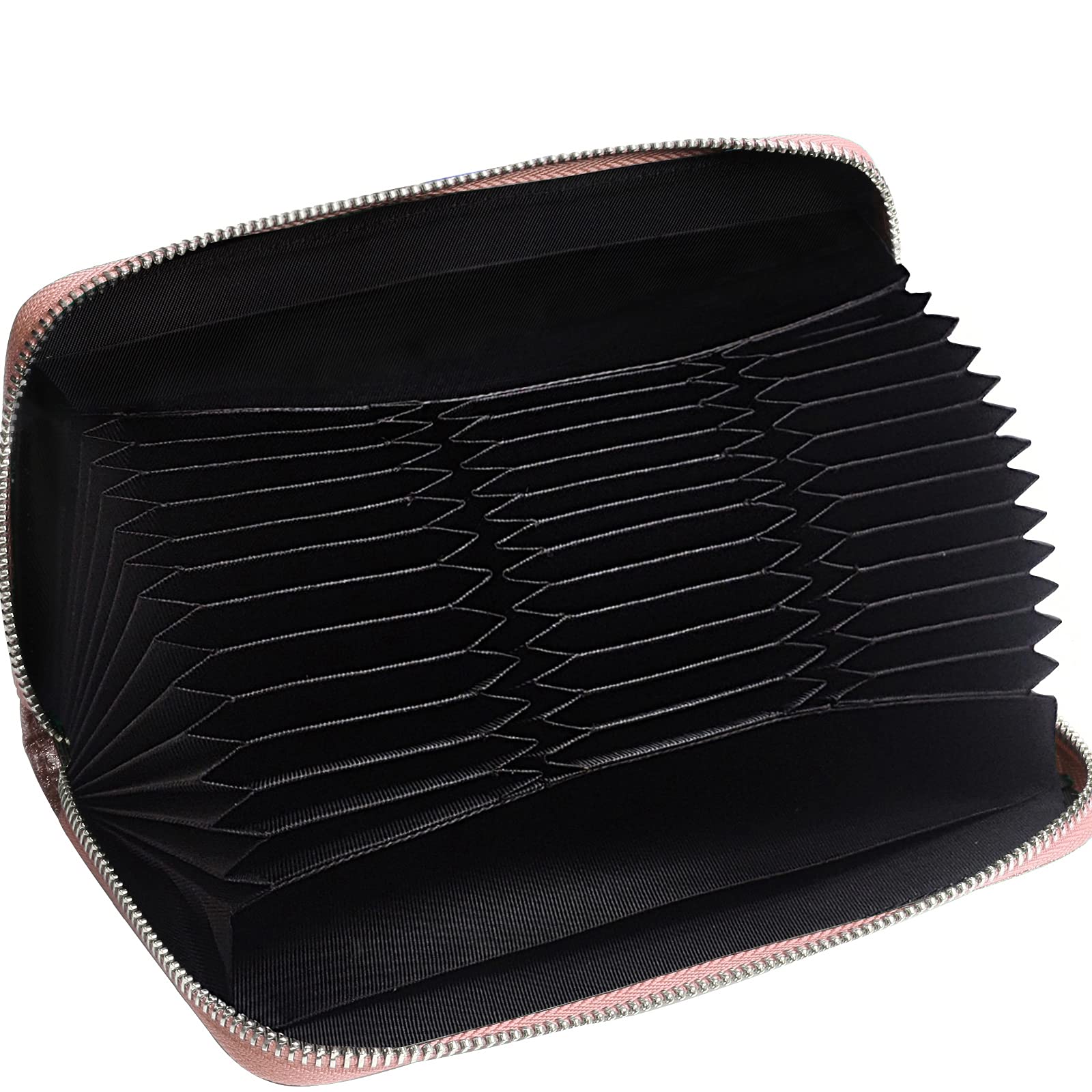 Easyoulife Womens Genuine Leather Credit Card Holder Wallet RFID Secure 36 Slots