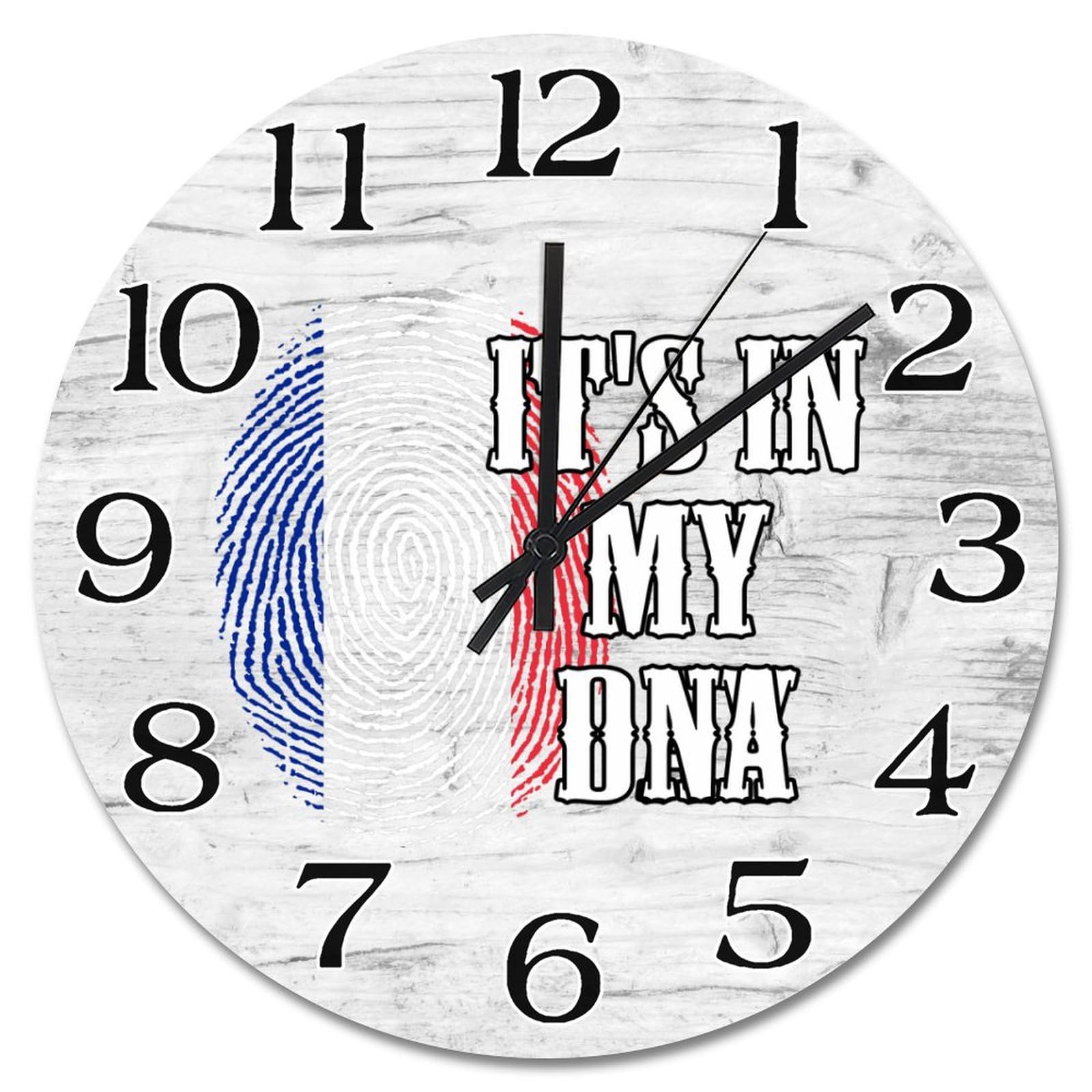 Horloge murale en bois France pour salon et decoration style bistrot