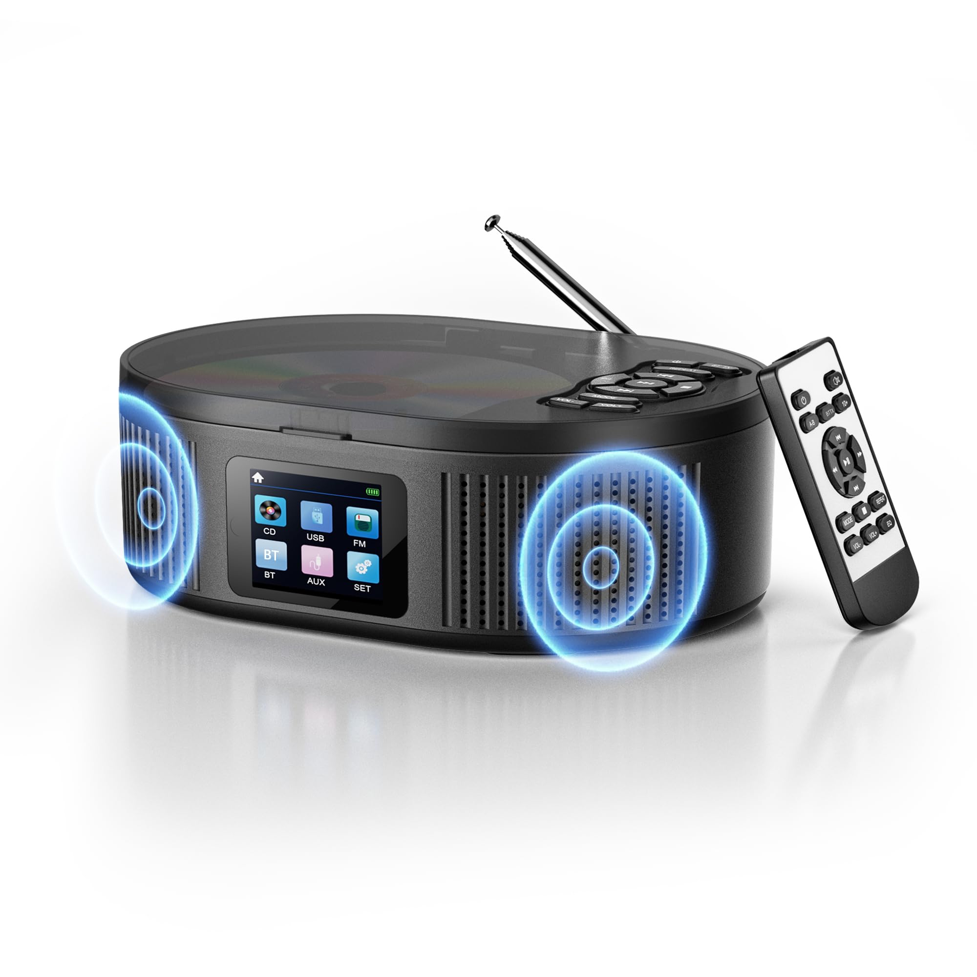 Amazon.co.jp: Desobry CDプレーヤーBluetooth送受信対応 CDラジオ