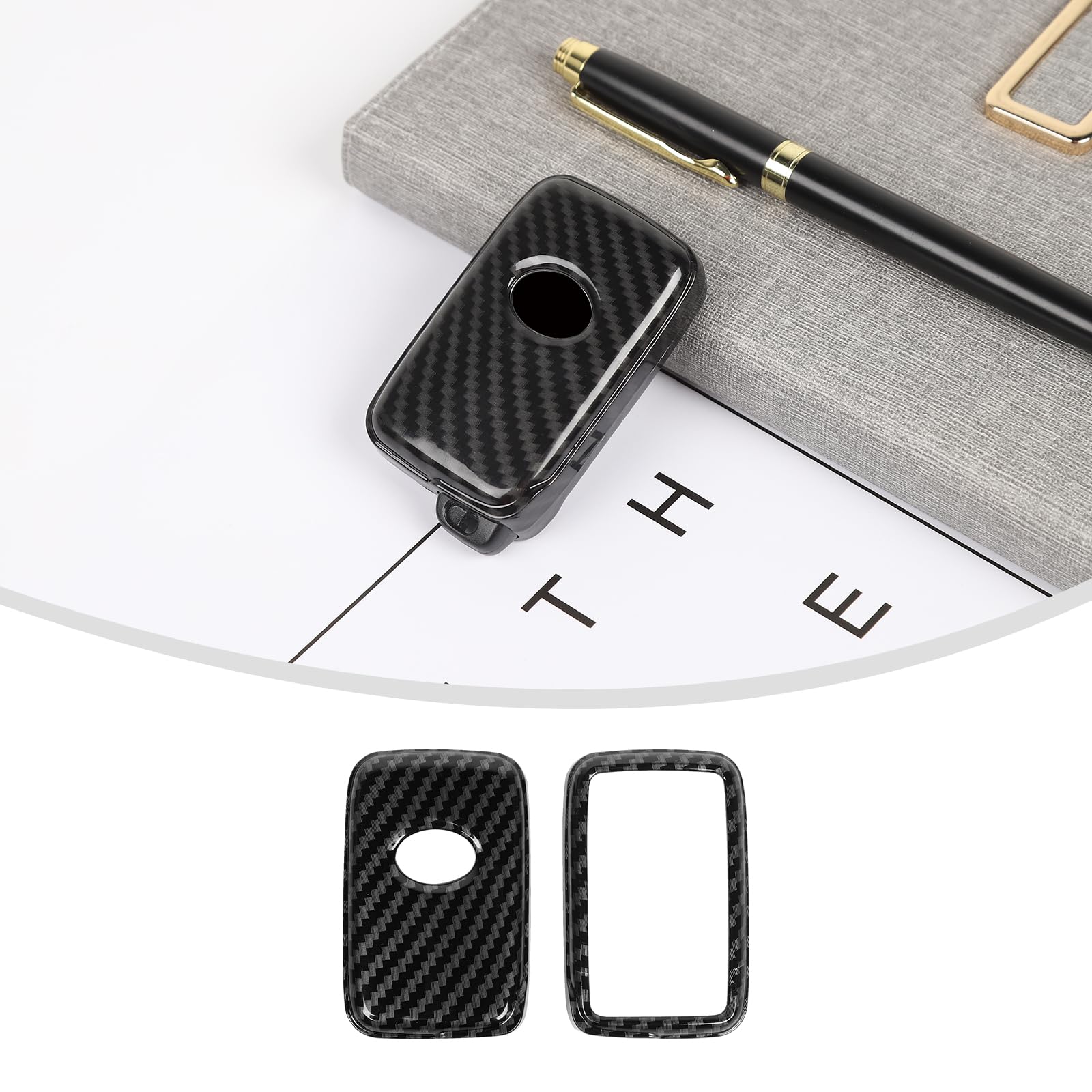 Linskip Key Fob Case Cover Compatible with 2007-2020 Toyota Highlander Avalon 4Runner & 2015-2020 Tacoma Land Cruiser & 2010-2015 Prius C V RAV4 Venza