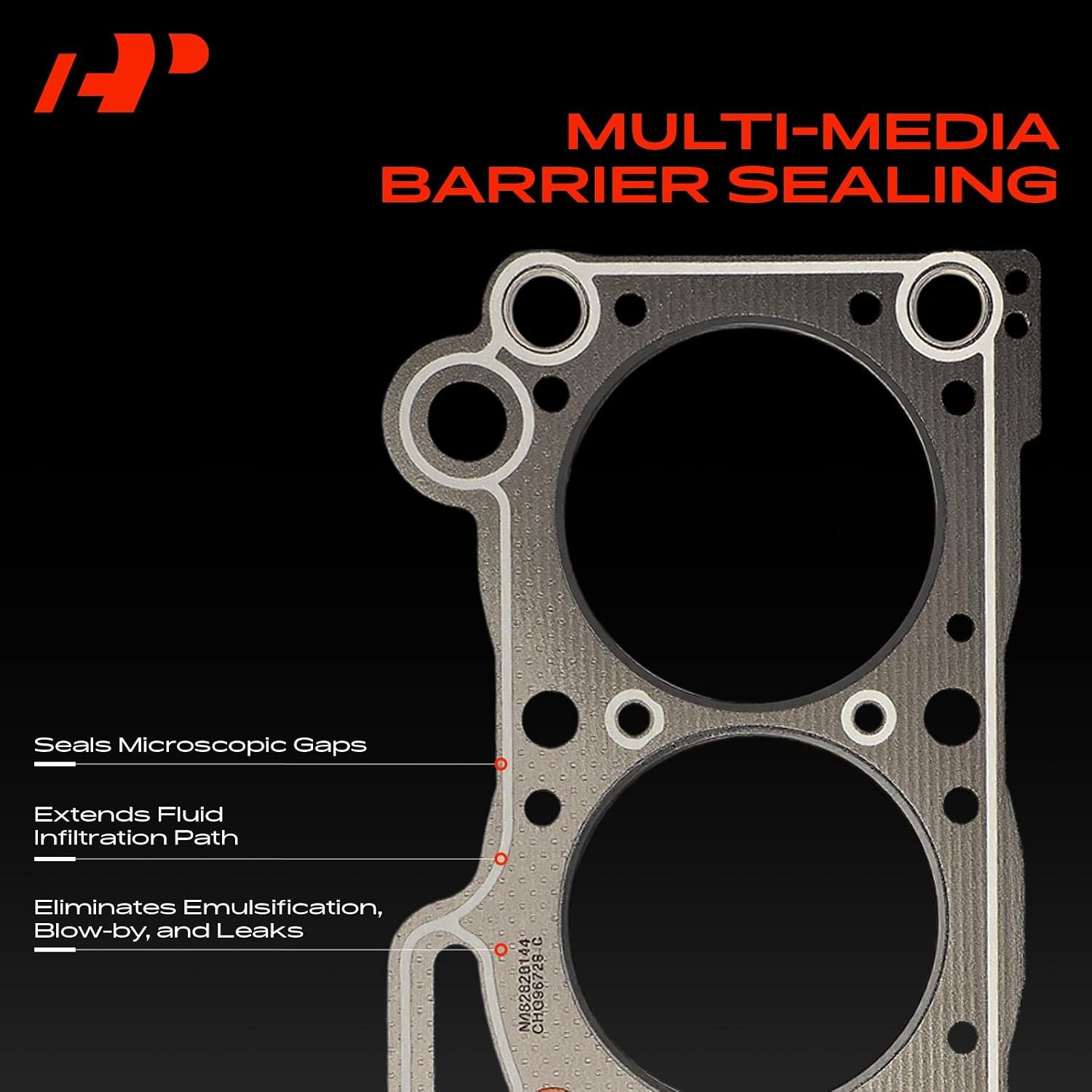 A-Premium L4 2.2L Engine Cylinder Head Gasket, Compatible with Ford & Mazda | for Ford Probe 1989-1992 & Mazda 626/MX-6 1988-1992, B2200 1987-1993, Non-Asbesto, Dual Seal · No Leaks