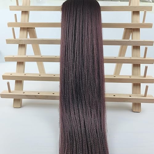 Miniatura 6 de Extensiones de cabello trenzado Kanekalon preestirado de color marrón chocolate