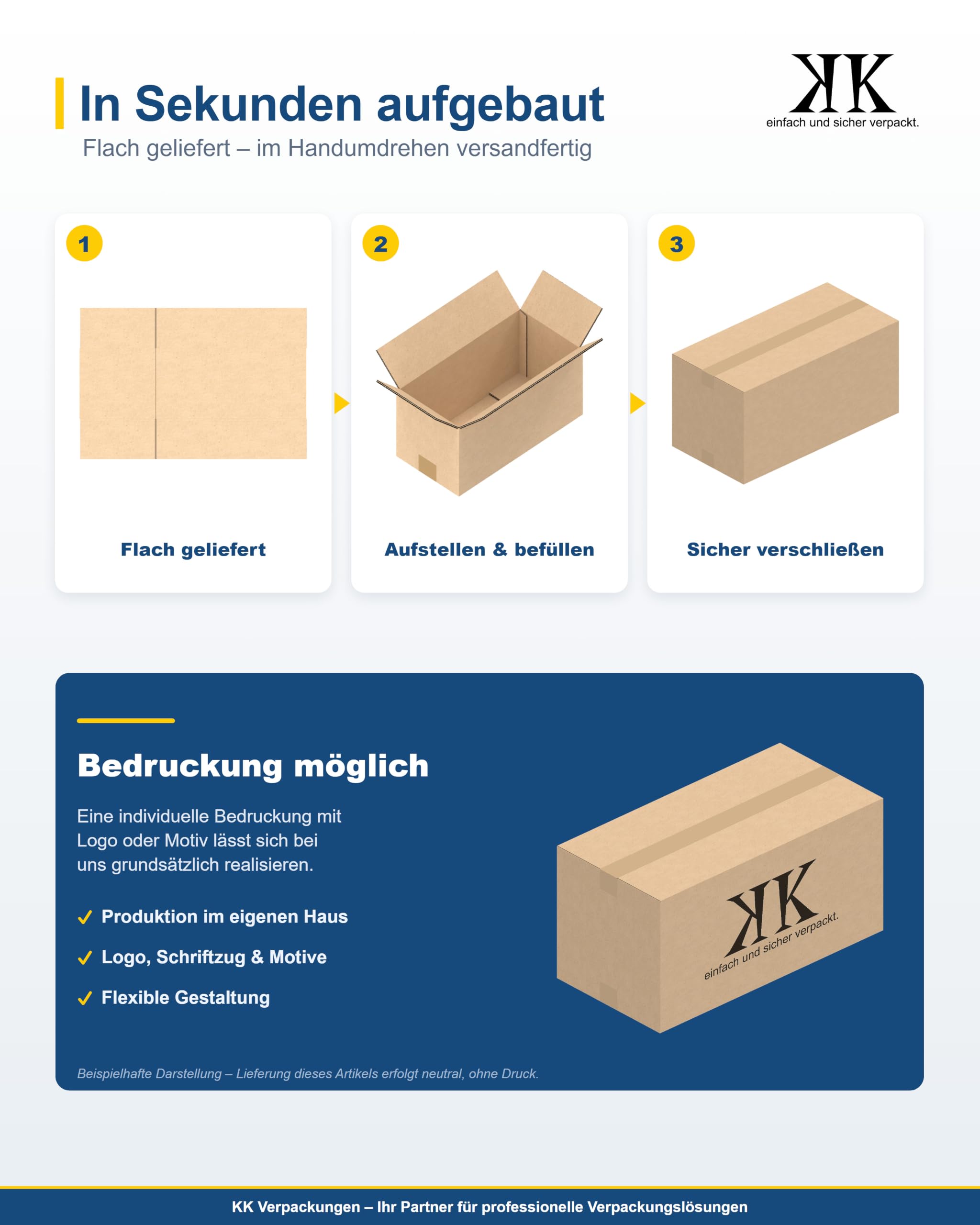 Versandkartons Kartons 600 x 300 x 300 mm 2-wellig in BC-Welle, 10 Stück | Große quadratische Faltkartons für schwere Gegenstände für den Versand, 60x30x30 cm [Größe/Menge wählbar]