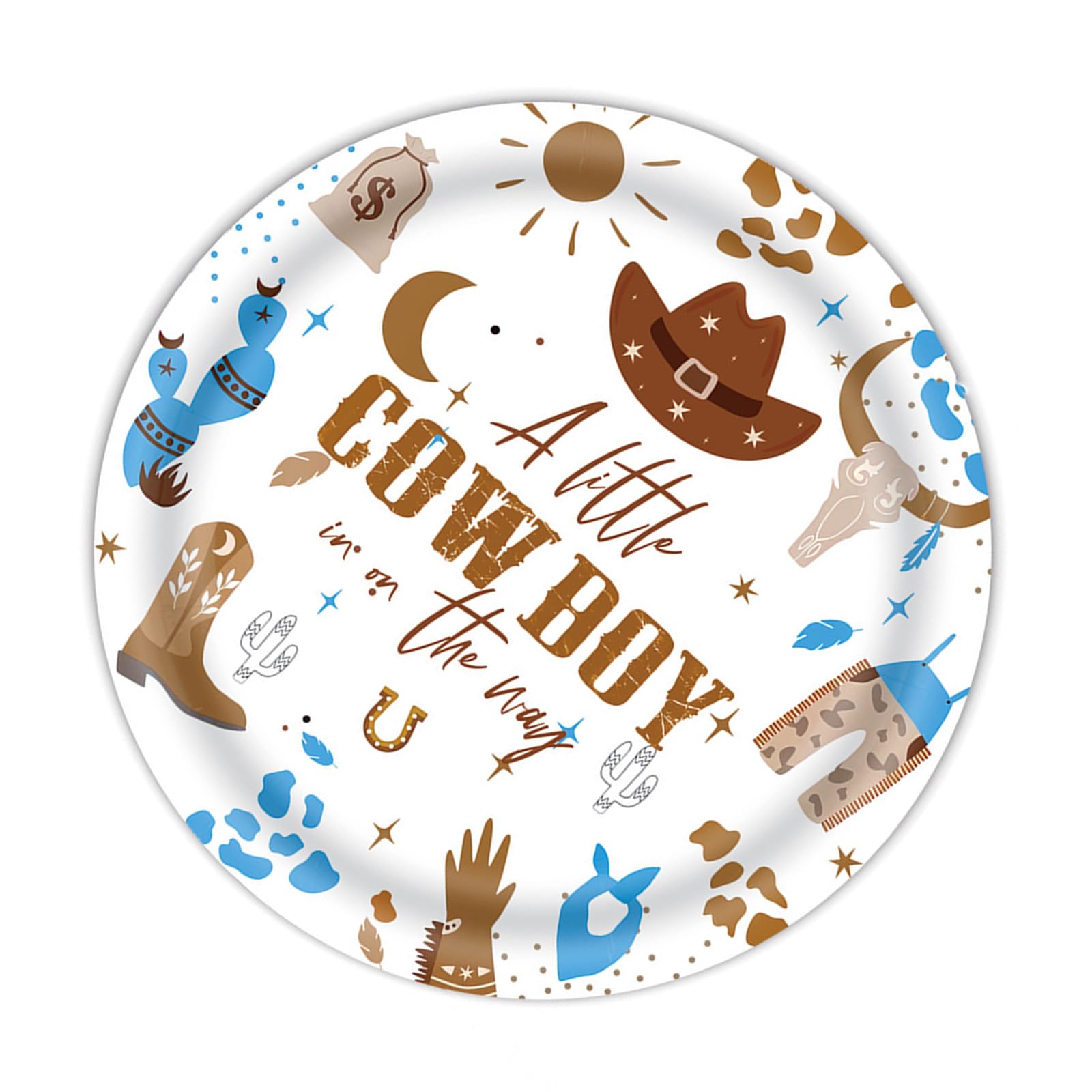 Elnwnnkc Paper Horse Party Tableware Set for Western Horse Themed Event Birthday Party Decoration Set