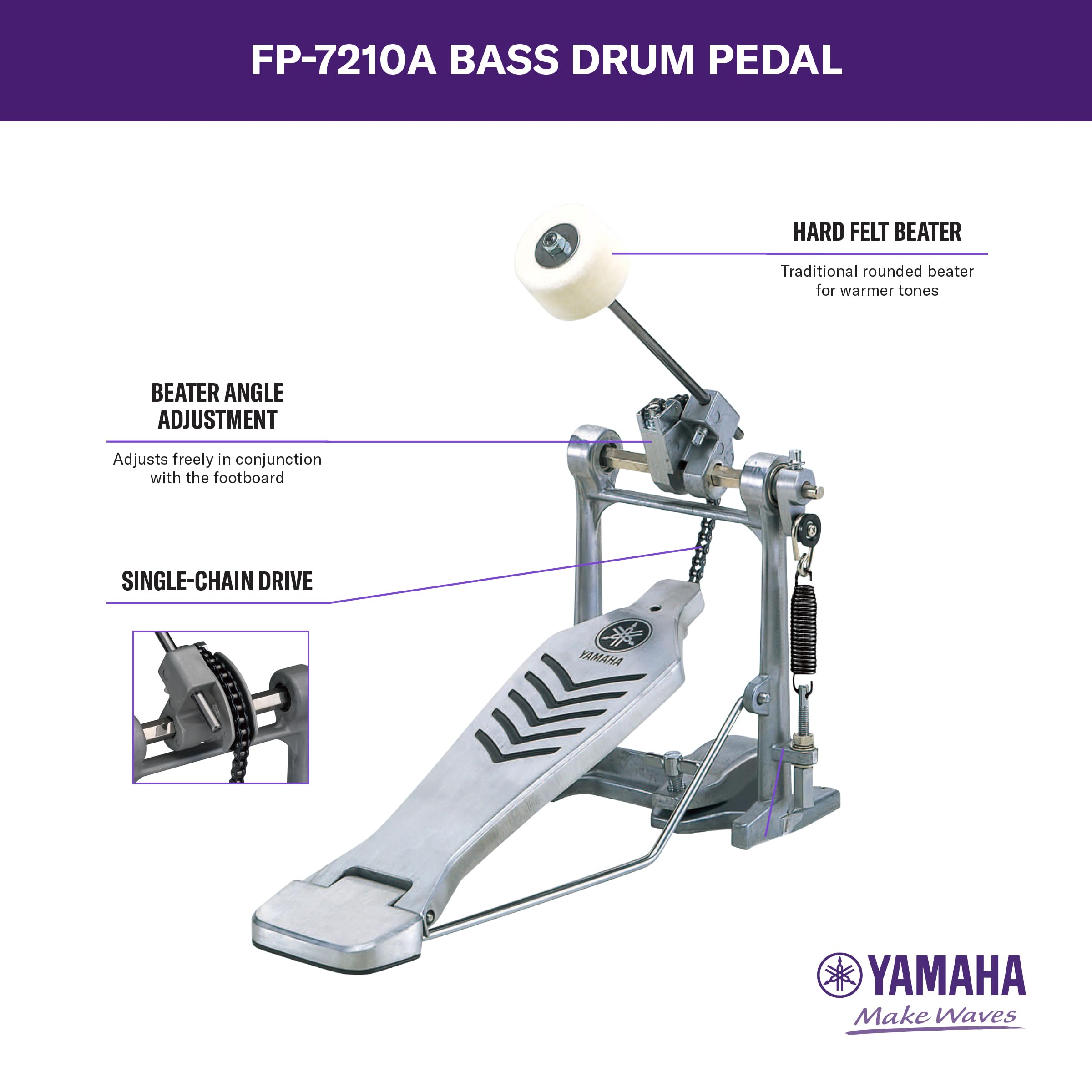 Amazon.com: Yamaha 7210 Single Foot Pedal with Single Chain Drive