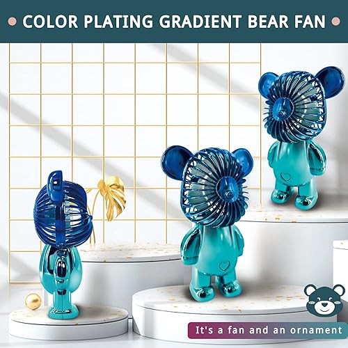 Miniatura 6 de TUNISIE - Ventilador de escritorio USB, ventilador de escritorio portátil, ventilador de escritorio recargable, tres velocidades de aire ajustables,