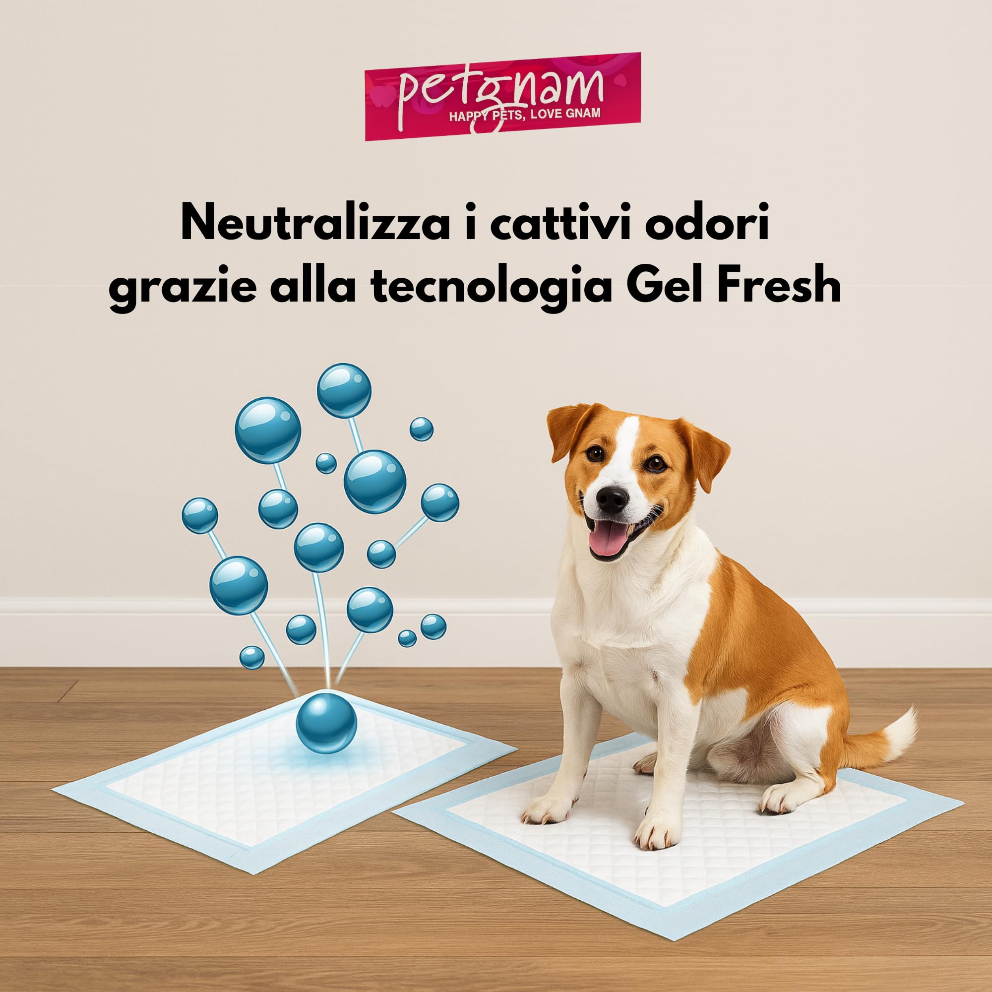Traversine per Cani a 5 Strati - Tappetini Assorbenti con Gel, Antistrappo e Contro gli Odori - Base Antiscivolo per Cani e Gatti (300, 60x90)