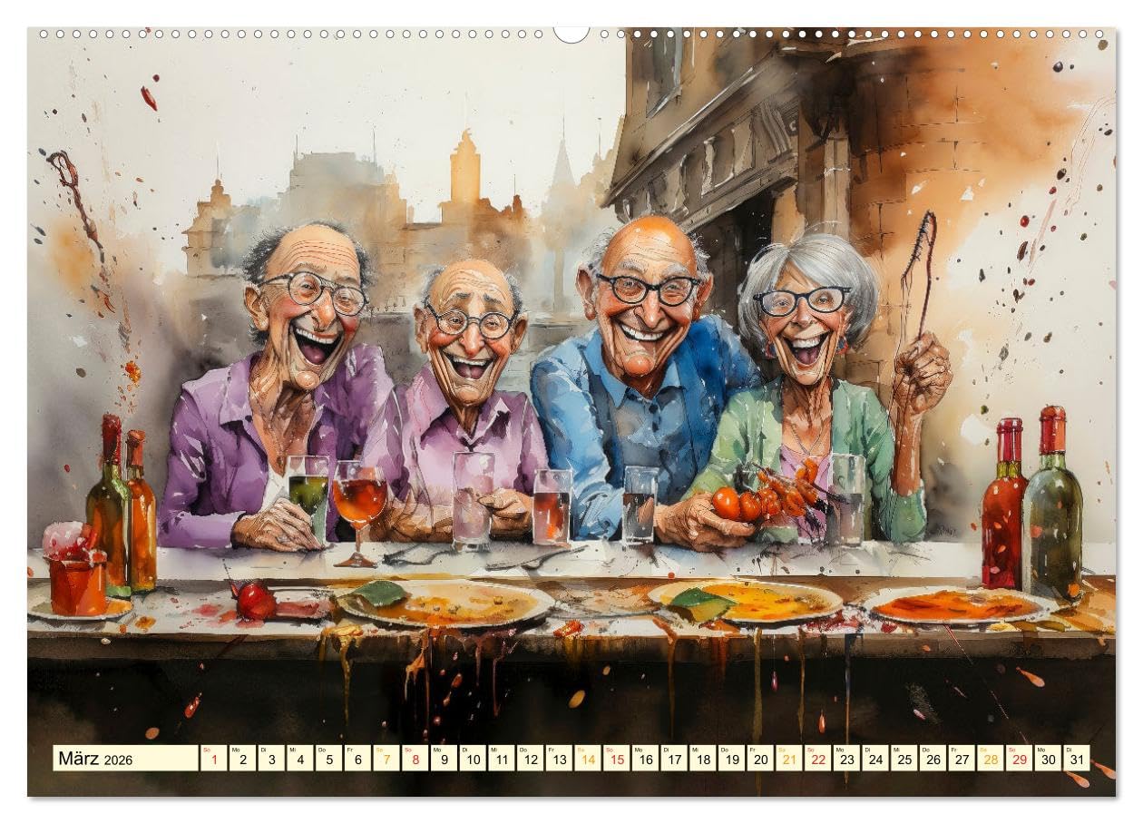 Lustiges Rentner Leben (hochwertiger Premium Wandkalender 2026 DIN A2 quer), Kunstdruck in Hochglanz: Lustiges Rentner Leben - oder unbeschwerte Ausgelassenheit von Senioren (CALVENDO Spass)