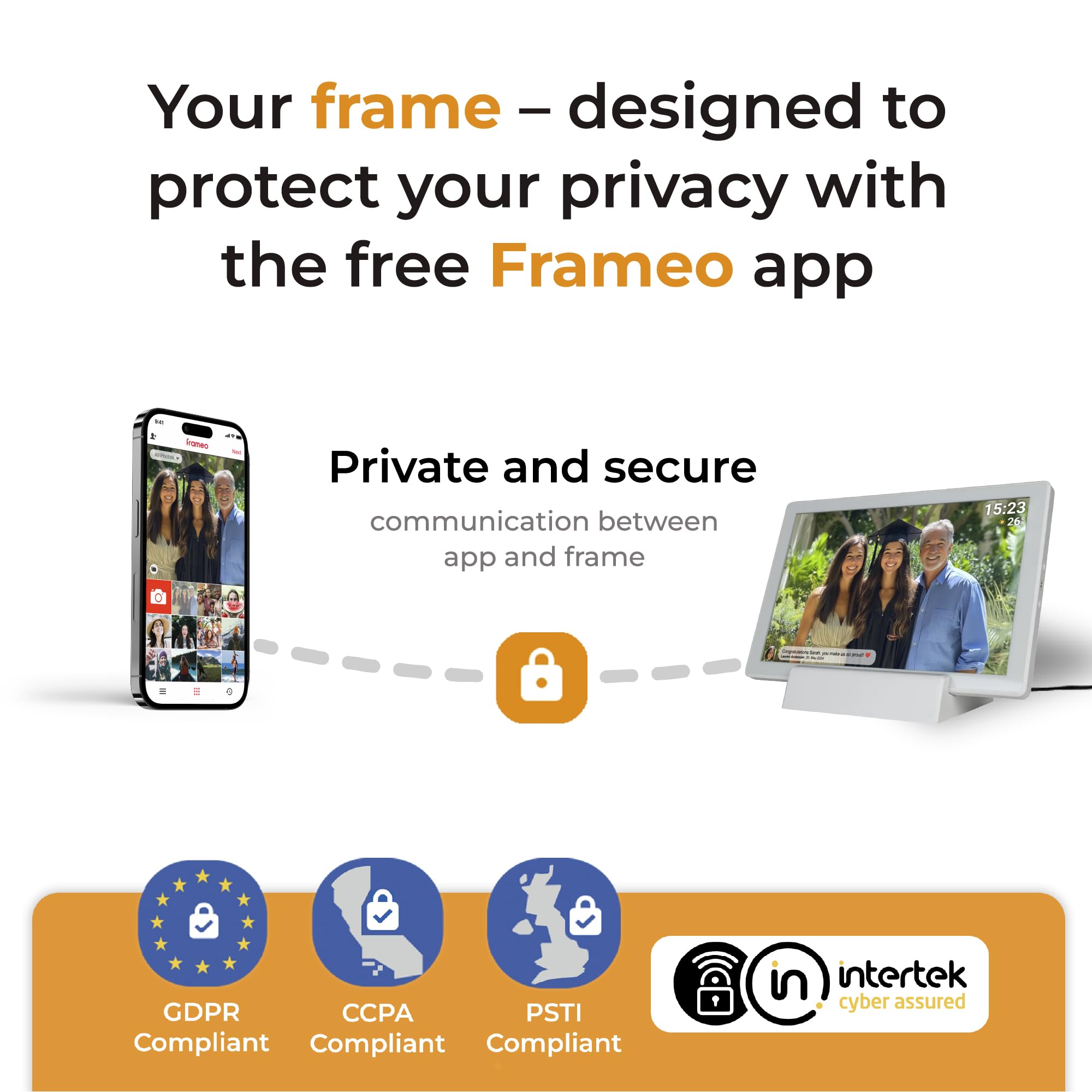 Denver PFF-1070W | cyfrowa ramka na zdjęcia Wi-Fi 10,1" z akumulatorem | ekran dotykowy HD IPS | aplikacja FRAMEO i pamięć 16 GB | biała