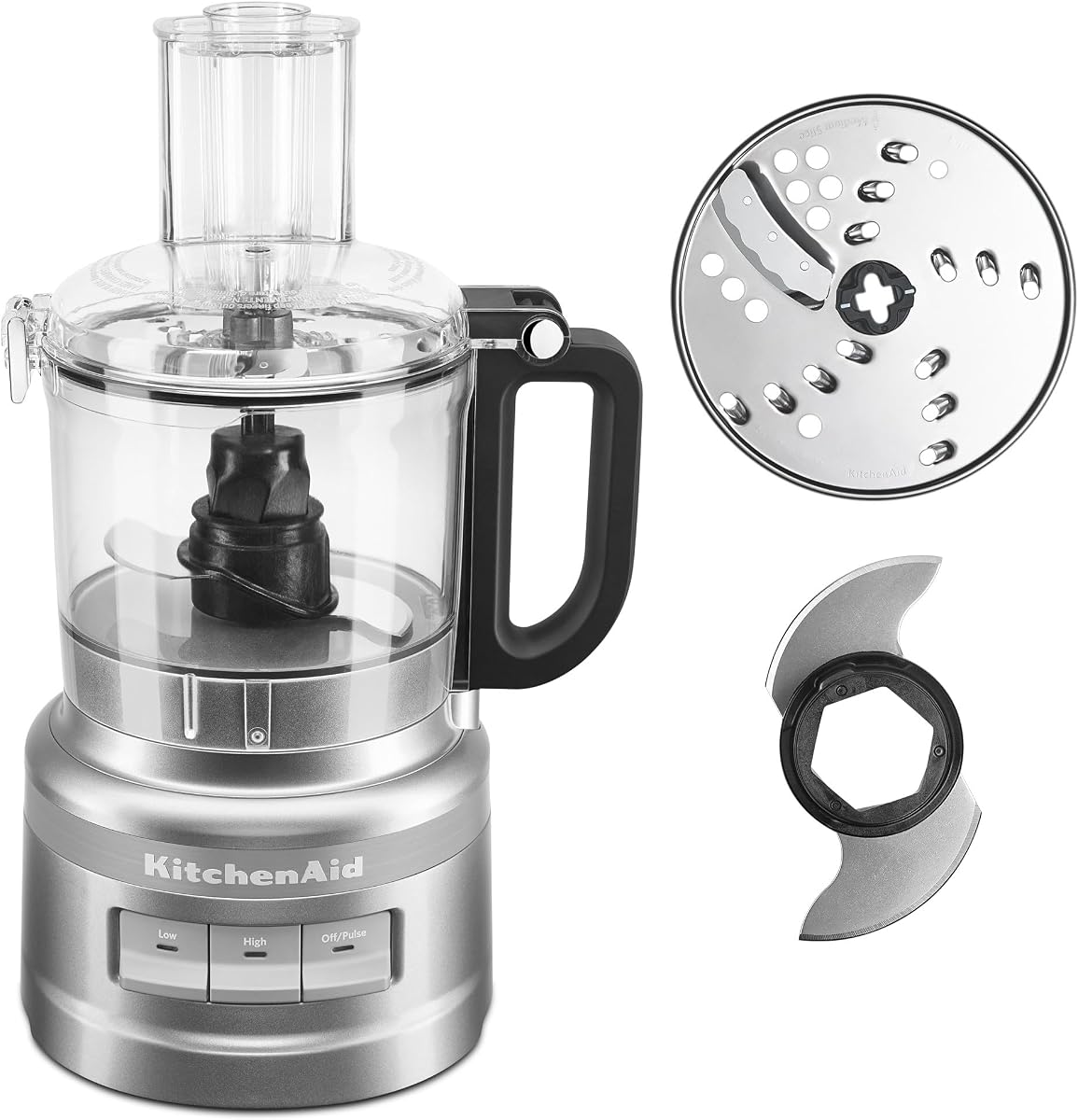 7-Cup Food Processor - KFP0718 | All-in-One Storage for blades and discs, Three Speed Control, 2-in-1 Feed Tube, Easy -Clean Work Bowl